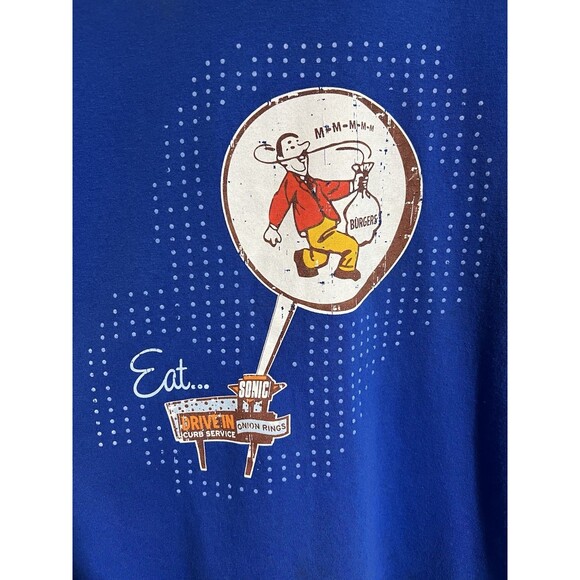 Sonic Burgers Restaurant Americas Best Drive Inn Blue Large Graphic Print LN - Picture 3 of 9